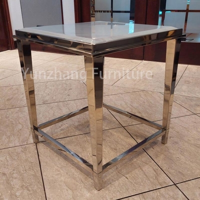 โครงเงิน SS201 Simple Bed Table โต๊ะ CBM Square ขนาดเล็กสำหรับห้องนอน