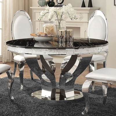 ชุดโต๊ะอาหาร Anchorage Glam Silver D150XH75 Light Luxury