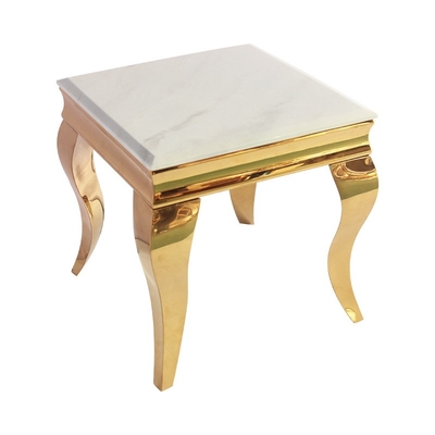 Scratch Resistance Gold Side Table Home Furniture สำหรับห้องนั่งเล่น