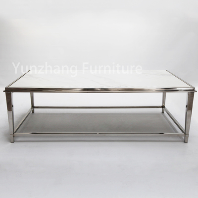 Faux Marble Simple Style Center Table โต๊ะกาแฟหินอ่อนสำหรับห้องนั่งเล่น