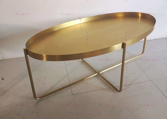 โต๊ะน้ำชาข้างโลหะสีทองโต๊ะกาแฟ D60xH50cm 201 Stainless steel