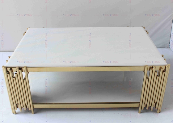 โต๊ะน้ำชาข้างโลหะสีทองโต๊ะกาแฟ D60xH50cm 201 Stainless steel