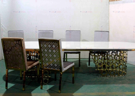 โต๊ะรับประทานอาหารสไตล์จัดเลี้ยงขนาดใหญ่ที่ทันสมัยหรูหรา MDF OEM 4000X1200X750mm