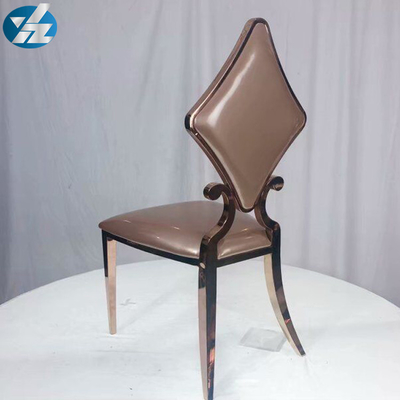 หรูหรา 50X55X107 SS เพชรแต่งงานเก้าอี้รับประทานอาหารสีทอง OEM สีขาว