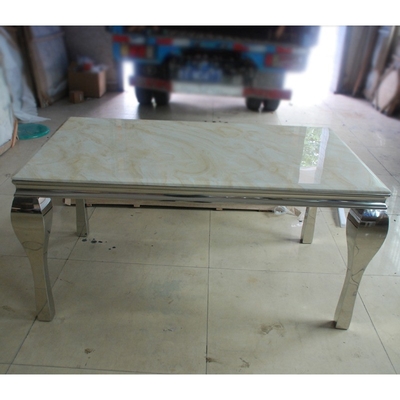 โต๊ะจัดเลี้ยงงานแต่งงานเงินยุโรป 150X90X75 โต๊ะรับประทานอาหาร