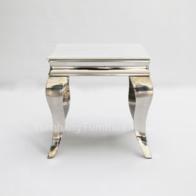 ราคาดี Faux Marble Wide End Table กรอบรูปสีเงินสำหรับโซฟาและห้องนั่งเล่น ออนไลน์