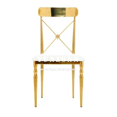 ราคาดี พรรคเลี้ยง ให้เช่า โรงแรมทองเหล็กไร้สแตนเลส เก้าอี้แต่งงาน สําหรับงาน ออนไลน์