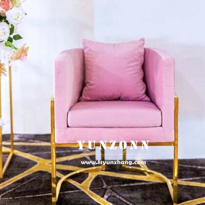 ราคาดี เก้าอี้โซฟาที่นั่งเดี่ยวทันสมัยพร้อมสแตนเลสสตีลสีทองและเบาะกำมะหยี่หลากสีสำหรับโรงแรม ห้องนั่งเล่น ห้องรับประทานอาหาร และห้างสรรพสินค้า ออนไลน์