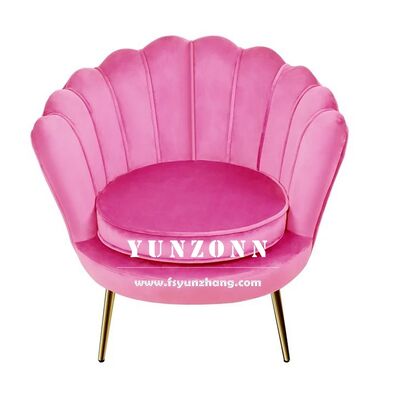 ราคาดี โซฟาเปลือกหอยสมัยใหม่พร้อมโครงสแตนเลสสตีลและผ้ากำมะหยี่สำหรับโรงแรม ห้องนั่งเล่น ห้องรับประทานอาหาร ห้างสรรพสินค้า ออนไลน์