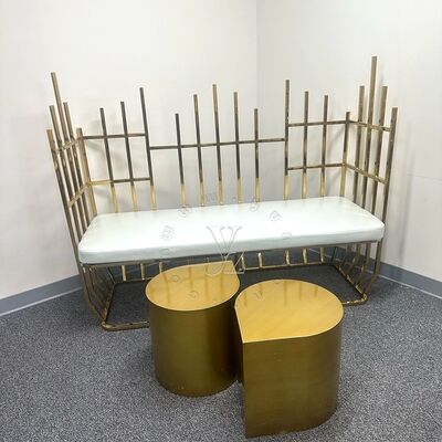 ราคาดี เก้าอี้บัลลังก์ราชินีสําราญ สําหรับเจ้าหมั้น โมเดิร์น โต๊ะทานอาหารงานแต่งจากสแตนเลส โต๊ะทานอาหารสแตนเลส สไตล์ ออนไลน์