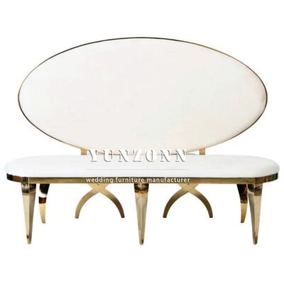 เหรียญแต่งงานราชอาณาจักร โซฟาคู่นั่ง โซฟาแต่งงานสีขาว สําหรับเจ้าสาวและเจ้าหมั้น โรงแรม ห้องประชุมงานแต่งสแตนเลส โซฟา