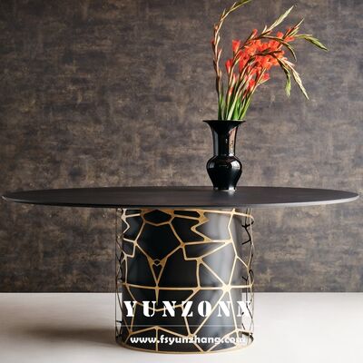 ราคาดี เฟอร์นิเจอร์ห้องนั่งเล่นหรูหราขายส่งสำหรับไนท์คลับภายนอก การออกแบบของตุรกี โต๊ะสแตนเลสสีดำสำหรับงานแต่งงาน ออนไลน์