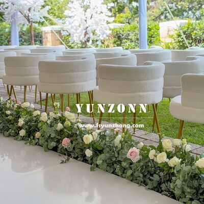 ราคาดี โซฟาเข้ามุมผ้าขนสัตว์สีขาวสไตล์โมเดิร์น รูปทรงครึ่งวงกลม โซฟาโค้งสำหรับห้องนั่งเล่น ดีไซน์โซฟาครึ่งวงกลม ออนไลน์