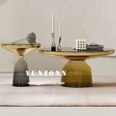 ราคาดี Nordic Luxury Simple Design Round Glass Side Table เฟอร์นิเจอร์ห้องนั่งเล่นที่ทันสมัย สําหรับบ้านและโรงแรม สําหรับอาหารและงานแต่งงาน ออนไลน์