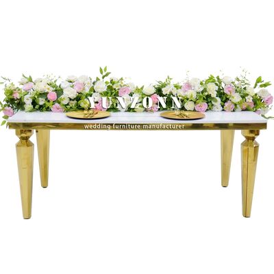 ราคาดี โต๊ะทานอาหารทรงสี่เหลี่ยมแบบโมเดิร์น วินูรัสทอง มีชั้นบนกระจกโปร่ง และกรอบสแตนเลสสําหรับงานและงานเลี้ยง ออนไลน์