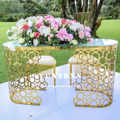 ราคาดี โต๊ะรูปไข่หรูหราขายดี ดีไซน์สแตนเลสกลวงทันสมัยสำหรับใช้ในร้านอาหาร โรงแรมกลางแจ้ง และห้องครัว งานแต่งงาน ออนไลน์