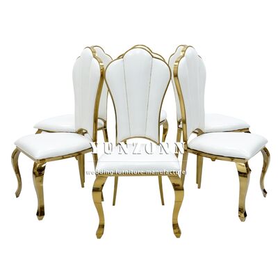 ราคาดี เก้าอี้จัดเลี้ยงงานแต่งงานสแตนเลสสตีลสีทองแบบวางซ้อนกันได้สำหรับโรงแรม ร้านอาหาร แผนกต้อนรับ ออนไลน์