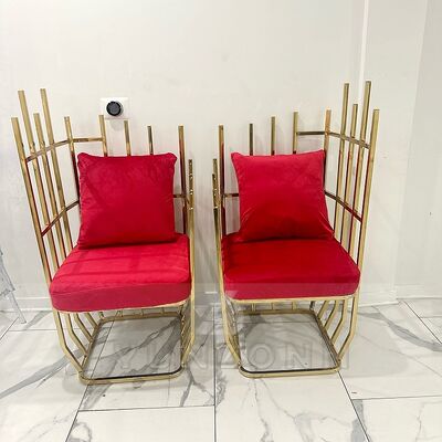 ราคาดี เก้าอี้โซฟาดีไซน์ใหม่สำหรับงานเลี้ยงแต่งงาน เก้าอี้บัลลังก์สีทอง เก้าอี้กรงนกสำหรับตกแต่งงานปาร์ตี้ ออนไลน์