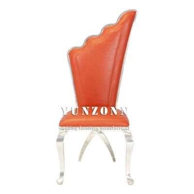 ราคาดี หลังสูงหนังและผ้า เก้าอี้เจ้าสาวและเจ้าหมั้นที่มีปีกทองคํา เก้าอี้แต่งงานเก่าสแตนเลส ออนไลน์