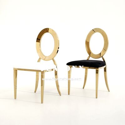 ราคาดี เก้าอี้โบราณ หลุยส์ โอซ มีกรอบเหล็กไร้ขัดทอง สําหรับงานปัจจุบัน อาหารเลี้ยง โรงแรม ห้องพักอาหาร เก้าอี้แต่งงาน ออนไลน์