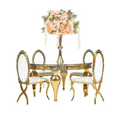 ราคาดี เก้าอี้จัดเลี้ยงอะคริลิกดีไซน์ใหม่ ขาเหล็ก สแตนเลสสีทอง โครงรูปไข่ เบาะหนัง PU สำหรับห้องนั่งเล่น เชิงพาณิชย์ ออนไลน์