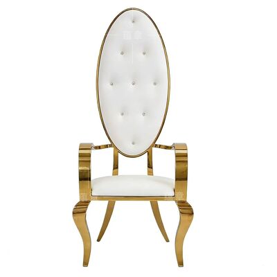 ราคาดี เก้าอี้จัดเลี้ยงหรูสแตนเลสหนังทนทานกลางแจ้งสไตล์โมเดิร์นพนักพิงสูงสำหรับงานแต่งงานวิลล่าสำหรับงานเลี้ยงอาหารโรงแรม ออนไลน์