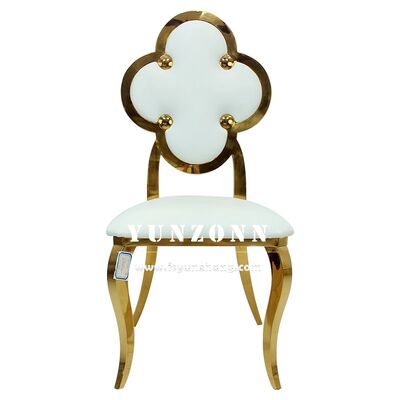 ราคาดี เก้าอี้ทานอาหารสีทองสไตล์โมเดิร์น คุณภาพสูง หนังและผ้า เก้าอี้จัดเลี้ยงสำหรับห้องอาหารหรือโรงแรม สำหรับใช้ในห้องนั่งเล่นกลางแจ้ง ออนไลน์