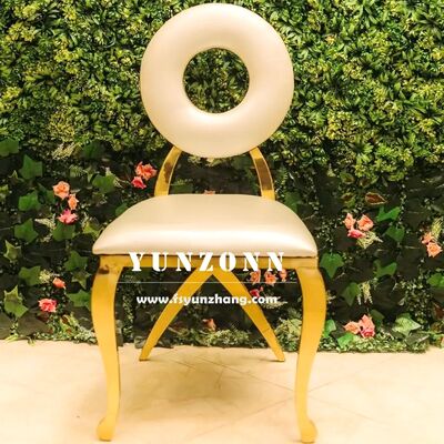 ราคาดี เก้าอี้อาหารทองรุ่นใหม่ที่มีคุณภาพสูง หลังกลมด้วยสแตนเลส สําหรับงานเลี้ยงและร้านอาหาร ออนไลน์