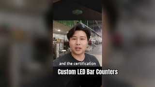 เคาน์เตอร์บาร์ LED แบบกำหนดเองดีไซน์กุหลาบ